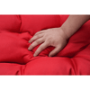 Outdoor Rattan Hanging Swing Chair with Red Cushions - Hanging Chair