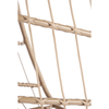 Outdoor Rattan Hanging Swing Chair with Red Cushions - Hanging Chair