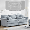 Oversized Luxury L - Shaped Sectional Sofa – 4 - Seater with Bentwood Armrests & Convertible Ottoman - 