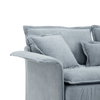 Oversized Luxury L - Shaped Sectional Sofa – 4 - Seater with Bentwood Armrests & Convertible Ottoman - 