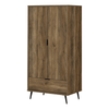 Oxford Wardrobe Armoire, Natural Mango – Stylish Vertical Storage with Wardrobe Rod and Large Drawer - AnelityBG3800741 - 36154252066311110210