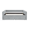 Queen Size Upholstered Tufted Daybed with Trundle & Storage Drawers – Grey Boucle Fabric - AnelityDaybed with TrundleW1413S00073 - 36061507