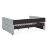 Queen Size Upholstered Tufted Daybed with Trundle & Storage Drawers – Grey Boucle Fabric - AnelityDaybed with TrundleW1413S00073 - 36061507