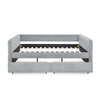 Queen Size Upholstered Tufted Daybed with Trundle & Storage Drawers – Grey Boucle Fabric - AnelityDaybed with TrundleW1413S00073 - 36061507