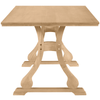 Retro 6 - Piece Trestle Dining Table Set with Upholstered Chairs & Bench – Natural Wood - AnelityDining Table SetSP000052AAA - 36067522