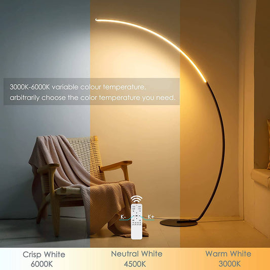 RGBW Modern Curve Floor Lamp - New Version - AnelityHome DecorCURVE - FL