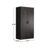 Sleek 2 - Door Wardrobe with Ample Shelves & Secure Lock - Premium Storage Solution for Any Room - AnelityBG3825371 - 36154254723706833573