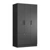 Symphony Wardrobe Closet with Two Spacious Drawers – Premium Engineered Wood, Contemporary Design, Multiple Storage Options - AnelityBG3680103 - 36154247724994158379