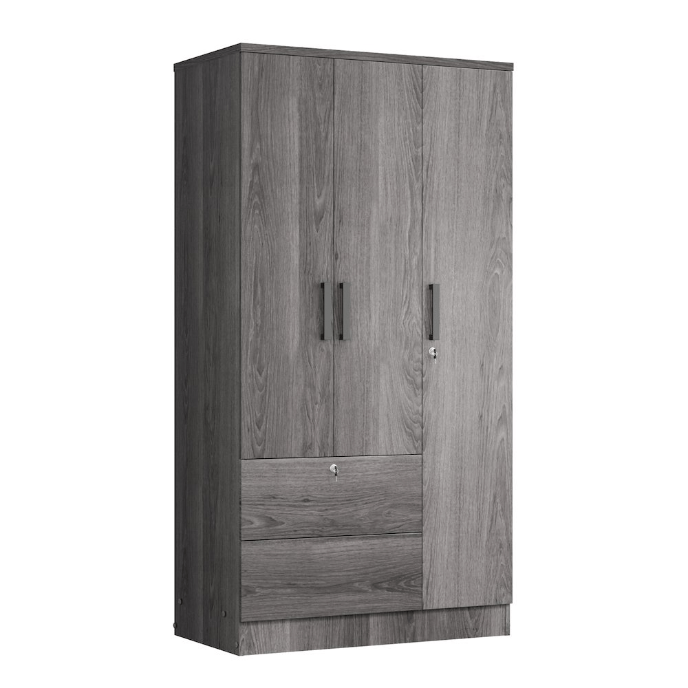 Symphony Wardrobe Closet with Two Spacious Drawers | Premium Engineered Wood | Versatile Storage Solutions - AnelityBG3680101 - 36154192724994158393