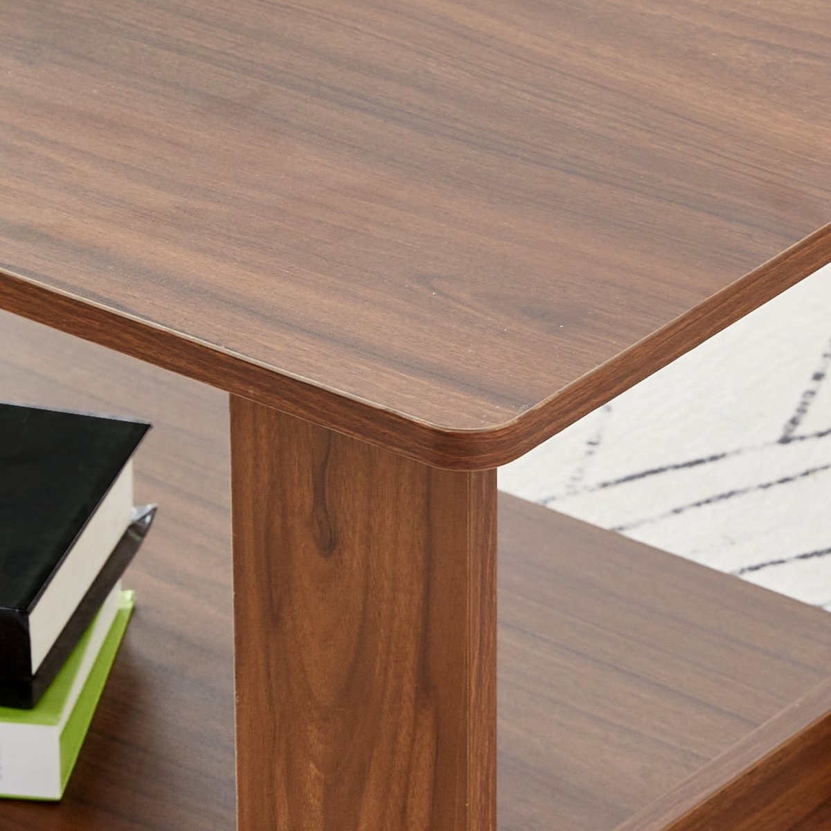 Walnut Rectangular MDF Coffee Table – 35" - Coffee Table